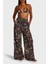 Desenli Bağlamalı Üçgen Bikini Üstü KW0KW023430GQ Bayan Bikini Üstü KW0KW02343 0gq 4