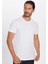 Unisex 5'li Paket Siyah-Beyaz-Lacivert-Vizon-Gri Slim Fit Dar Kesim %100 Pamuk Bisiklet Yaka Tişört 3