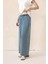 Beli Lastikli Salaş Yumuşak Kot Pantolon Mavi 7576 4