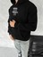 Kışlık Üç Iplik Kapşonlu Sweatshirt - Siyah 1