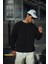 Kışlık Bisiklet Yaka Üç Iplik Basic Sweatshirt - Siyah 3