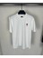 Unisex Bisiklet Yaka Baskılı Oversize T-Shirt - Beyaz 3