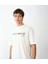 Unisex Bisiklet Yaka Baskılı Oversize T-Shirt - Beyaz 3