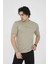 Unisex Bisiklet Yaka Slim Fit T-Shirt- Açık Yeşil 2