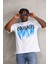 Unisex Oversize Kolye Dahil T-Shirt - Beyaz 3