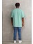 Unisex Baskılı Oversize T-Shirt - Mint Yeşili 2