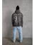 Erkek 98 Baskılı Kapşonlu Sweat - Gri 4