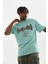 Unisex Baskılı Oversize T-Shirt - Mint Yeşili 4