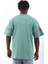 Unisex Oversize Baskılı Bisiklet Yaka T-Shirt - Mint Yeşili 4