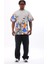 Unisex Oversize Baskılı Bisiklet Yaka T-Shirt - Gri 1