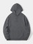 Erkek Düz Kapüşonlu Sweat - Füme 2