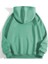 Erkek Düz Kapüşonlu Sweat - Mint Yeşili 2