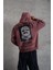 Erkek Paradise Baskılı Kapüşonlu Sweat - Gül Kurusu 2