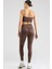 Go Firm Support High Rise Full Length Kadın 6 Cepli Lazer Kesim Antreman Taytı Koyu Kahve 3