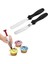 Pasta Dekor Kalemi ve Metal Pasta Spatulası 2li Pasta Süsleme Seti Pasta Sıvama Tarağı Bıçağı 1