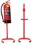 6 kg Ayaklı Yangın Tüpü Sehpası Kırmızı Yangın Tüpü Sehpası 2