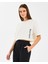 W Crop Fit Graphic Tee T-Shirt Kadın Off White Tshirt S2510145-102 1