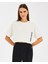 W Crop Fit Graphic Tee T-Shirt Kadın Off White Tshirt S2510145-102 2