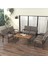 Hayal Serisi Modern Balkon, Bahçe, Cafe - Metal Kanepe Koltuk Takımı 2+2+1+1 -70 x 110 Masalı - Cappucino 1
