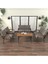 Hayal Serisi Modern Balkon, Bahçe, Cafe - Metal Kanepe Koltuk Takımı 2+2+1+1 -70 x 110 Masalı - Cappucino 2