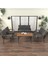 Hayal Serisi Modern Balkon, Bahçe, Cafe - Metal Kanepe Koltuk Takımı 2+2+1+1 -70 x 110 Masalı - Koyu Gri 1