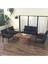Hayal Serisi Modern Balkon, Bahçe, Cafe - Metal Kanepe Koltuk Takımı 2+2+1+1 -70 x 110 Masalı - Lacivert 2