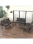 Hayal Serisi Modern Balkon, Bahçe, Cafe - Metal Kanepe Koltuk Takımı 2+2+1+1 - Koyu Gri 1