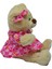 Elbiseli Tokalı Peluş Ayı 30 cm (Pembe) 3