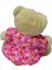 Elbiseli Tokalı Peluş Ayı 30 cm (Pembe) 4