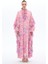 Kolları Fırfır Detaylı Kaftan Elbise Pembe 1