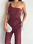 Asimetrik Crop Pantalon Ikili Takım - Gül Kurusu 3