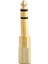 6.3 mm Stereo Erkek / 3.5 mm Stereo Dişi Sarı Metal Gold Jack Fiş Çevirici (4887) 2