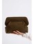 Kadın Haki Yeşil Süet Clutch El Çantası 2