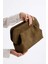 Kadın Haki Yeşil Süet Clutch El Çantası 3