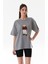 Ayıcık Nakışlı Oversize Tişört 3