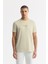 Erkek Bej Bisiklet Yaka Hologram Baskılı İnterlok T-Shirt A51Y1006 1
