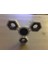 Fidget Hand Triple Spinner With 3XM14 Hex Nuts 2