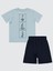 Erkek Çocuk Kaprili Takım 2-5 Yaş Buz Mavi 2