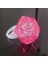 Fırsat Byr Kristal Tasarımlı LED Glow Işıklı 3 Modlu Pembe Yüzük 3.5 x 5 cm Yeni 3