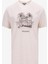 D5SM-TST3882 Kahve Melanj Bisiklet Yaka Relaxed Baskılı Erkek T-Shirt 1