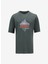 D5SM-TST3842 Yeşil Bisiklet Yaka Relaxed Baskılı Erkek T-Shirt 1