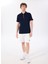 D5SM-TST3805 Lacivert - Kırmızı Relaxed Düz Erkek Polo T-Shirt 2