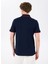 D5SM-TST3805 Lacivert - Kırmızı Relaxed Düz Erkek Polo T-Shirt 5