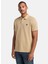Mıllers Rıver Pique Short Sleeve Po Bej Nakışlı Erkek Polo T-Shirt 1