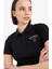 Coool Fitted Polo Yaka Baskılı Ribana Kısa Kollu Siyah Tişört D1095AX25SM 5