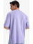 %100 Pamuk Oversize Geniş Kalıp Bisiklet Yaka Baskılı Kısa Kollu Tişört C2134AX25SM 1
