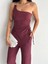 Asimetrik Crop Pantalon Ikili Takım - Gül Kurusu 3