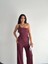 Asimetrik Crop Pantalon Ikili Takım - Gül Kurusu 4