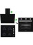 Black Turmalin Plus 3'lü Kumandalı Cam Ankastre Set ( FM7600B-FM2200B-FM3400B ) 1