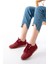 Rs-01 Bordo Süet Ince Taban Günlük Spor Ayakkabı 2
